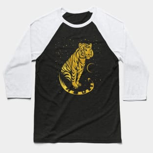 Tiger tribal gold Baseball T-Shirt
